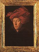 Jan Van Eyck A Man in a Turban   3 oil painting artist